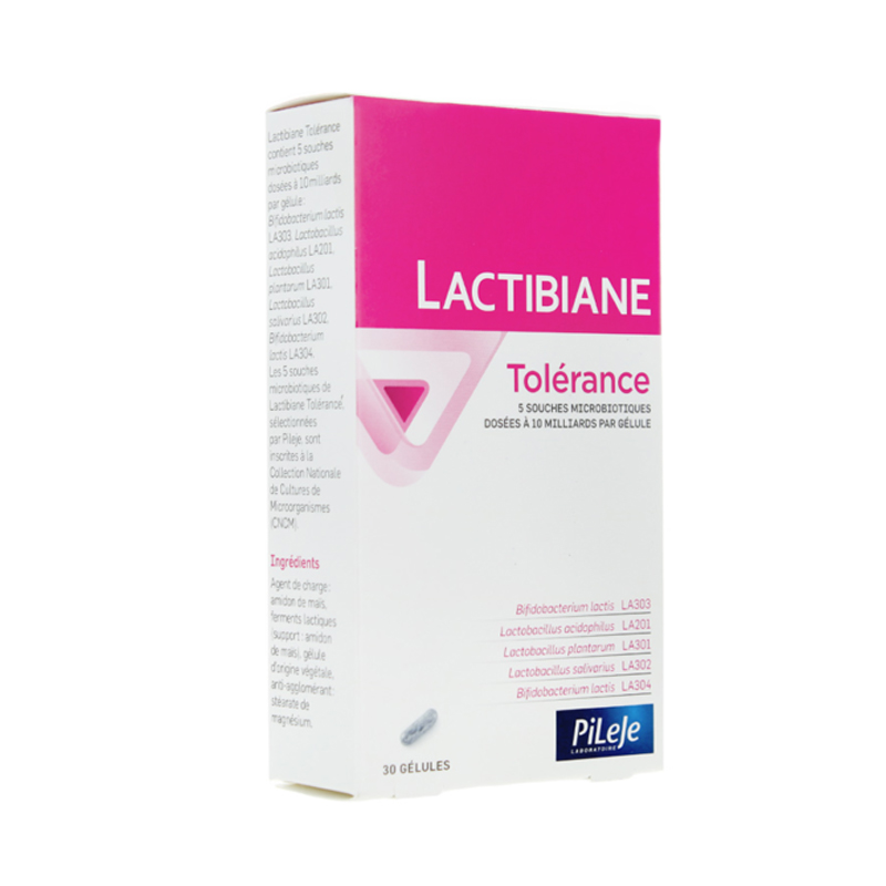 Купить Пробиотики для кишечной микрофлоры PiLeJe LACTIBIANE TOLERANCE капсулы 30 шт.