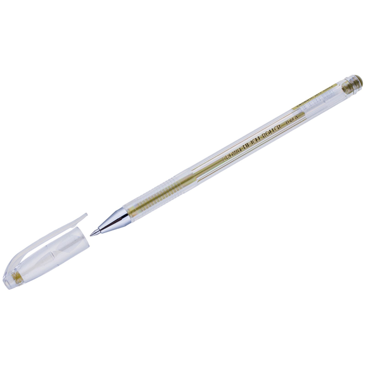 Ручка гелевая Crown Metallic HJR-500GSM, золотистая, 0,7 мм, 1 шт.