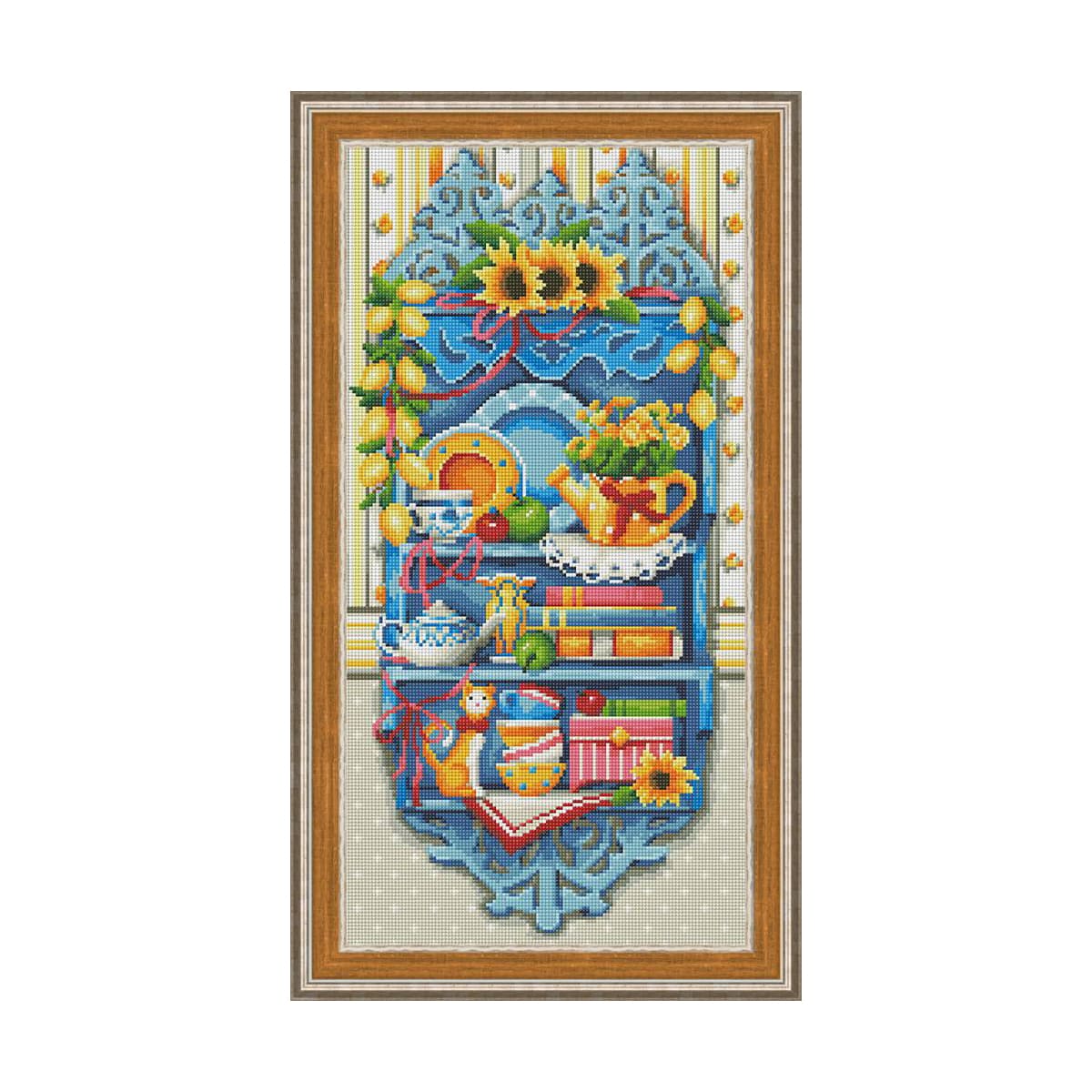 

Алмазная мозаика Полочка с лимонами, 60*30 см, АЖ-1584, Полочка с лимонами