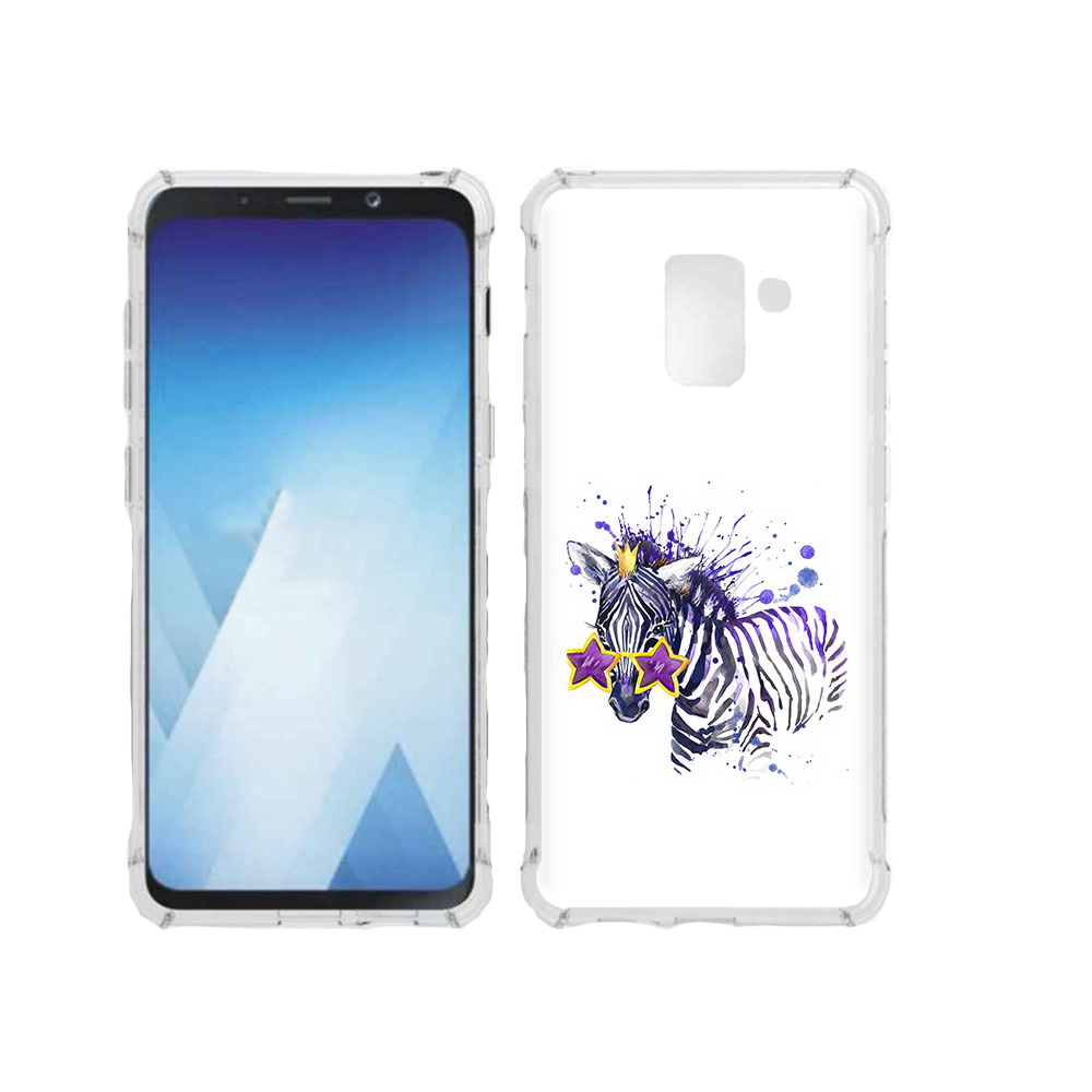 

Чехол MyPads Tocco для Samsung Galaxy A5 (2018) акварельная зебра (PT95317.573.215), Прозрачный, Tocco