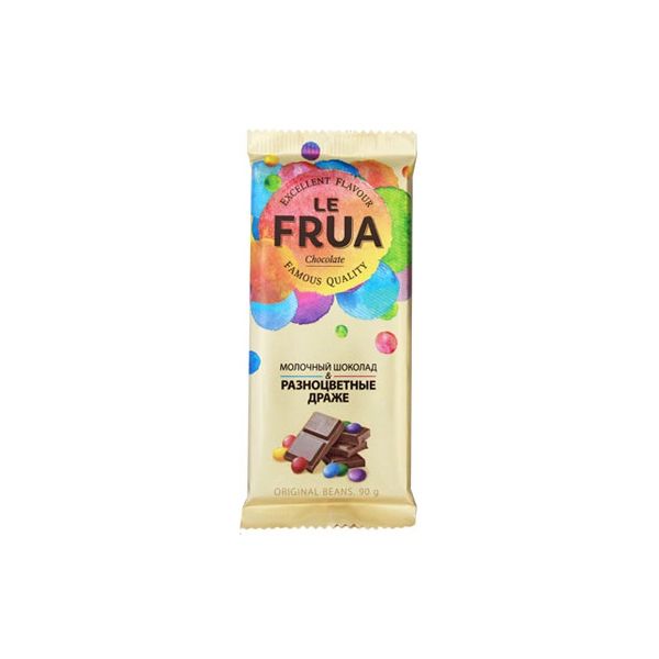 

Шоколад молочный Le frua с драже 90 г