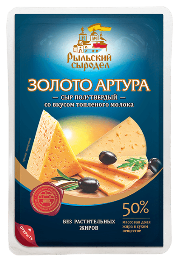 

Сыр твердый Золото Артура со вкусом топленого молока 50% +-350 г