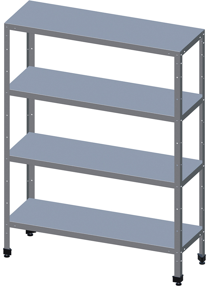 

Стеллаж кухонный VIATTO СТК-1200/600-ЮТ, Серебристый