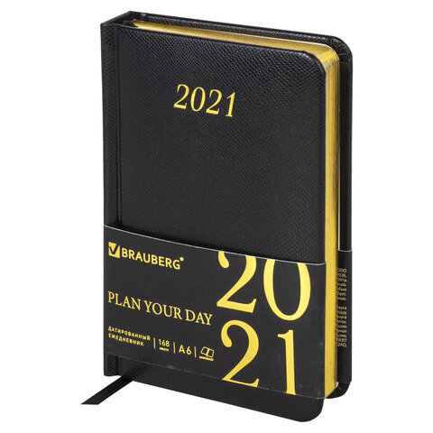 

Ежедневник 2021 МАЛЫЙ ФОРМАТ (100*150мм), А6, BRAUBERG Iguana, кожзам, золотой срез