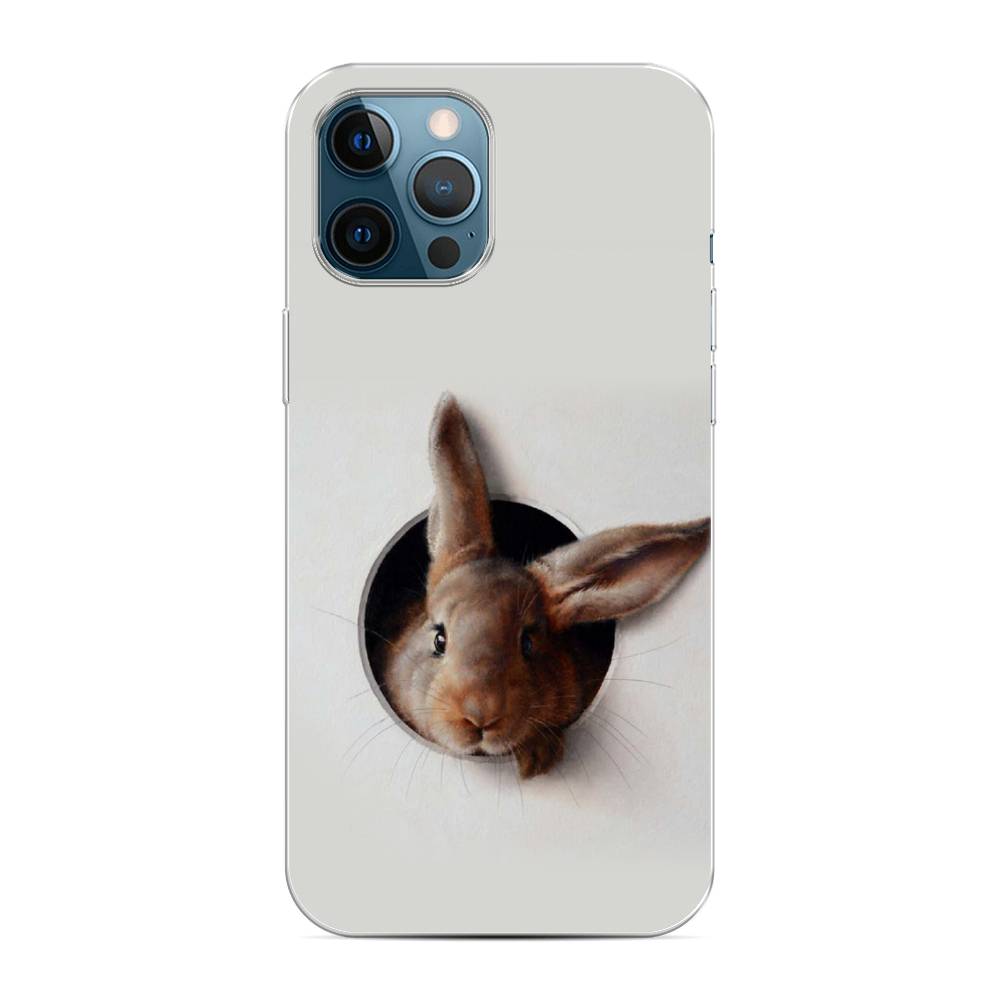 

Чехол на Apple iPhone 12 Pro Max "Любопытный кролик", Серый;коричневый, 12750-1