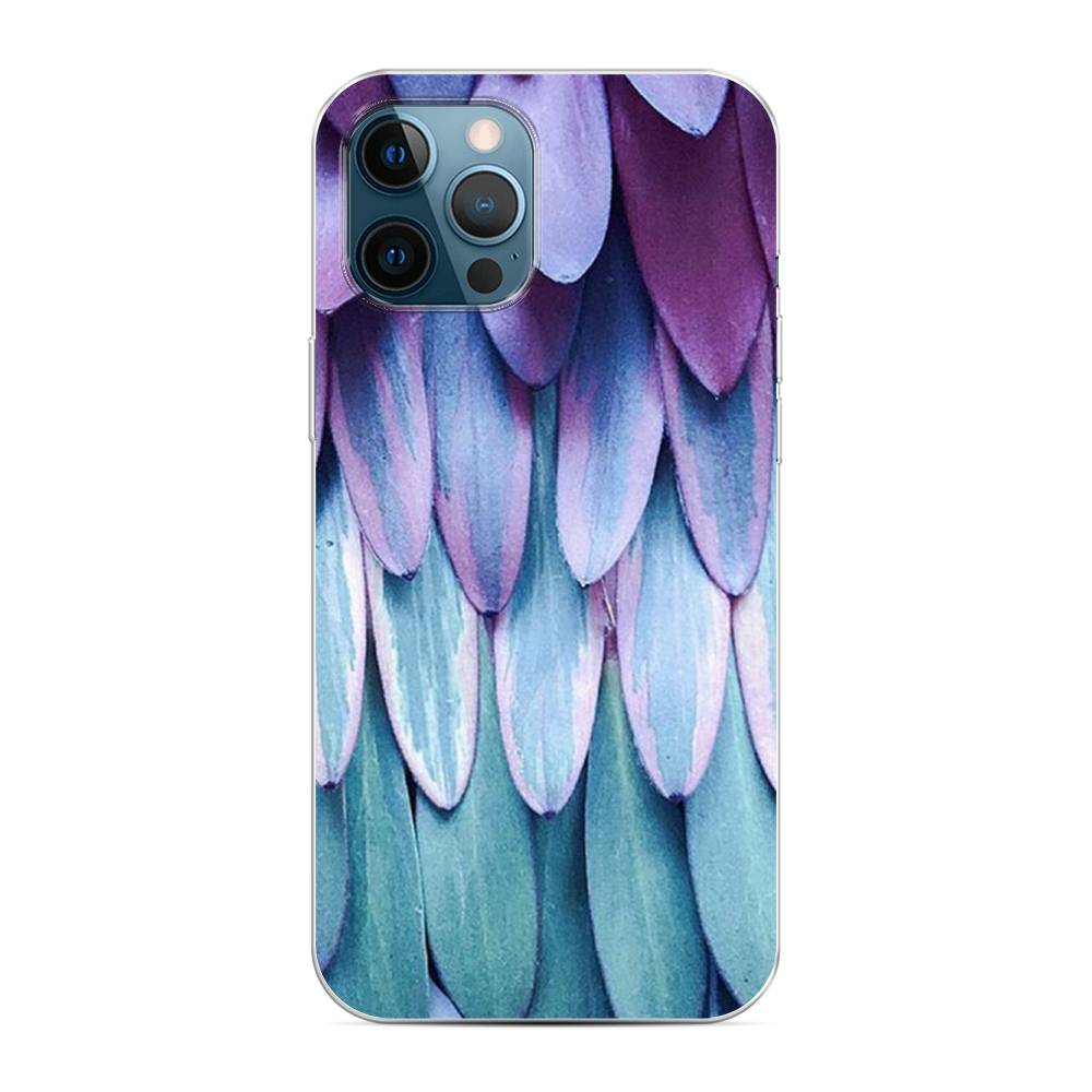 

Чехол на Apple iPhone 12 Pro Max "Синее перо", Фиолетовый;голубой, 12750-3