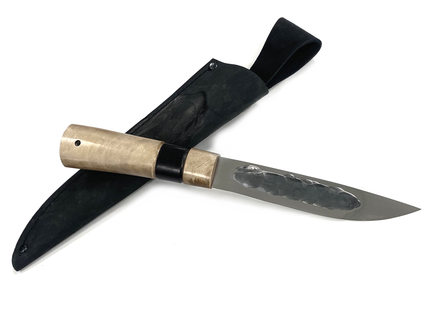 Нож Русский Молот Якутский, сталь Х12МФ, кап клена (коричневый)