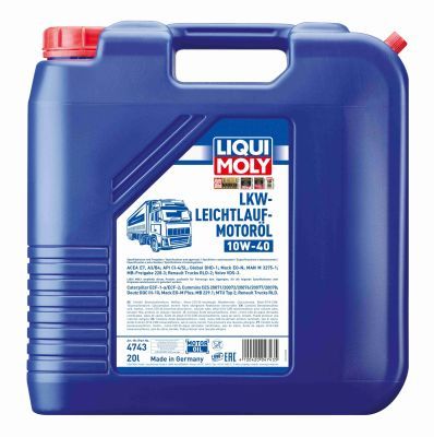 Моторное масло LIQUI MOLY LKW-Leichtlauf-Motoroil 10W40 CI-4SL A3B4E7 20л 41476₽