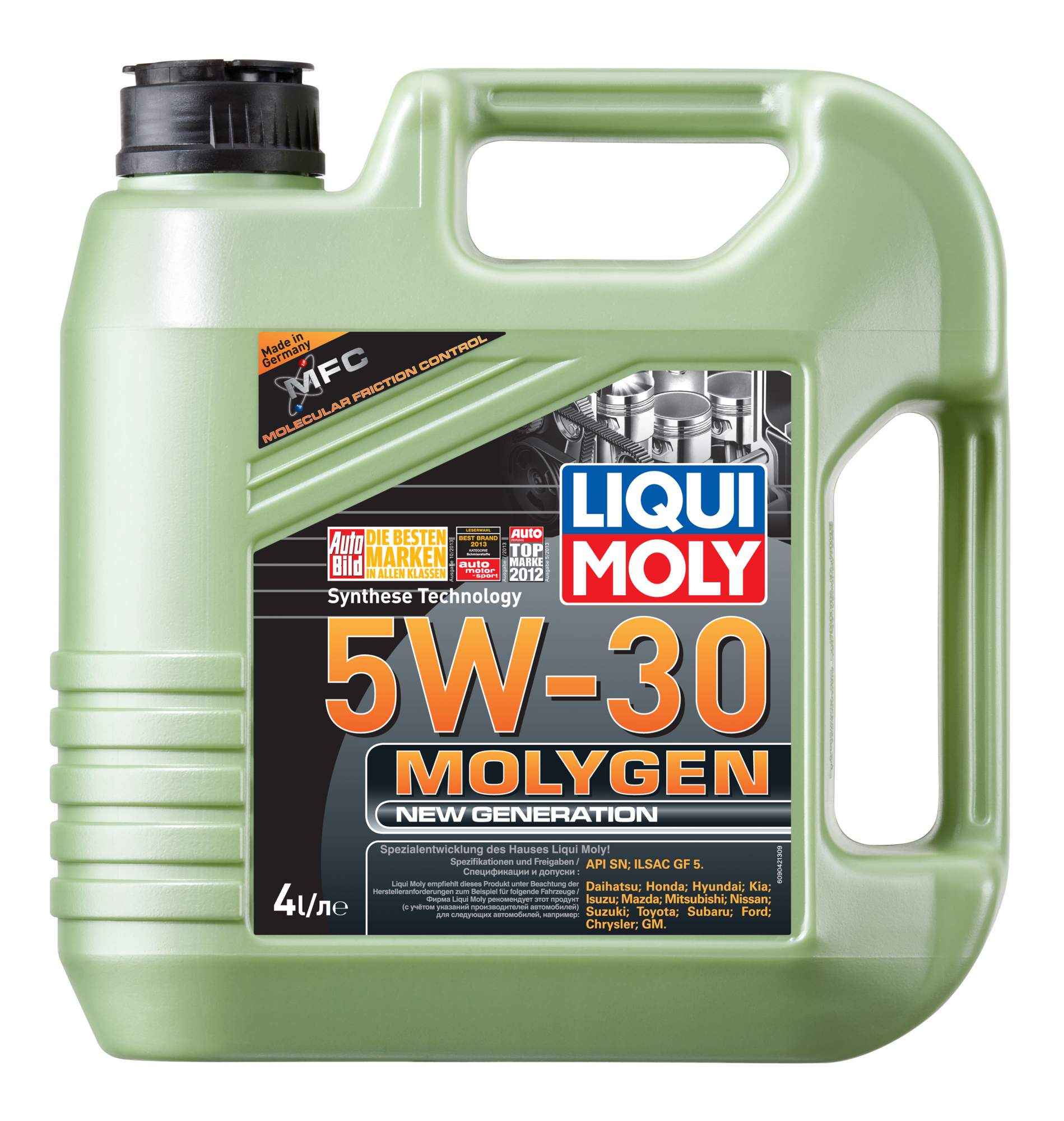 фото Нс-синтетическое моторное масло molygen new generation 5w-30 sn/сf;ilsac gf-5 liqui moly