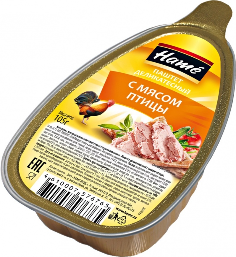 

Паштет из мяса птицы Правильное решение 105 г