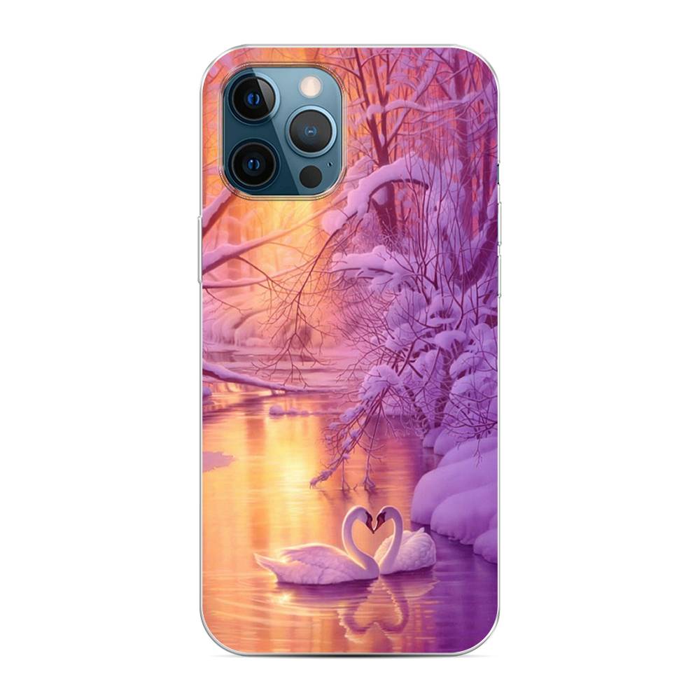 

Чехол на Apple iPhone 12 Pro Max Зима 1, Фиолетовый;желтый, 12750-2