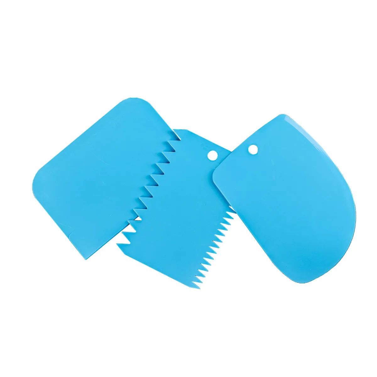 Набор кондитерских шпателей 12x8 см, 3 предмета (голубой)