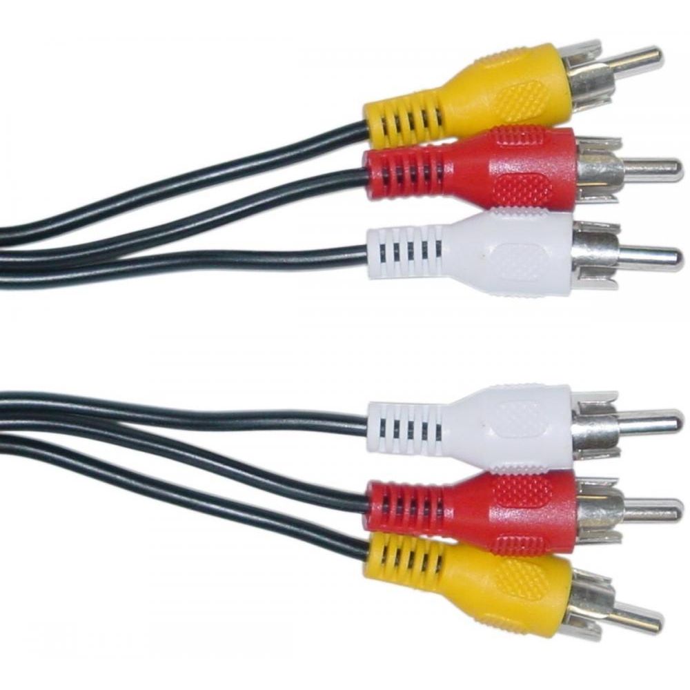 Кабель Hama 3RCA - 3RCA, 5м черный (00043145)