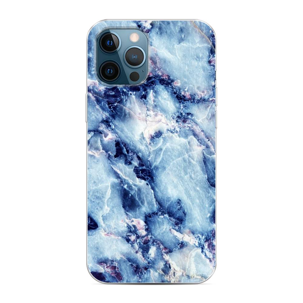 

Чехол на Apple iPhone 12 Pro Max Мрамор с синими прожилками, Синий, 12750-3