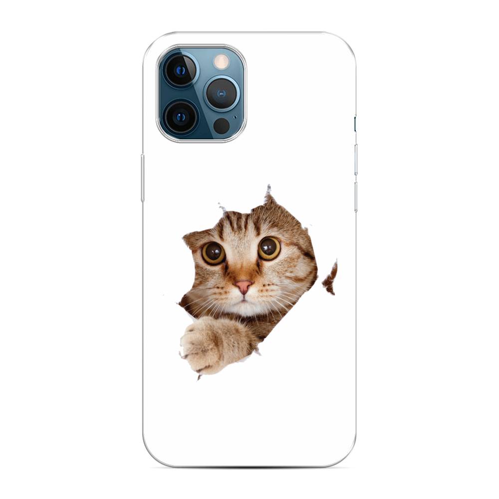 

Чехол на Apple iPhone 12 Pro Max Кот и бумага, Белый;коричневый, 12750-1