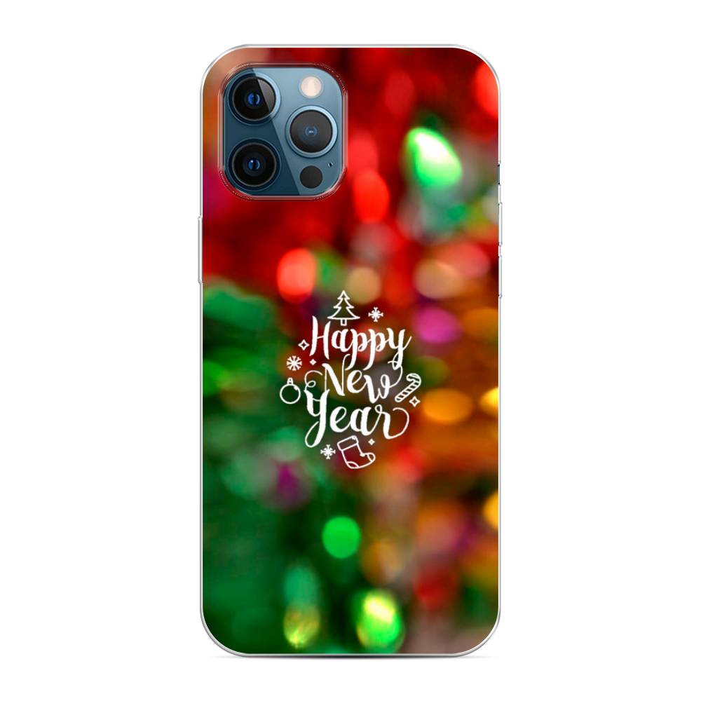 

Чехол на Apple iPhone 12 Pro Max Новый Год на елке, Зеленый;красный;желтый, 12750-5