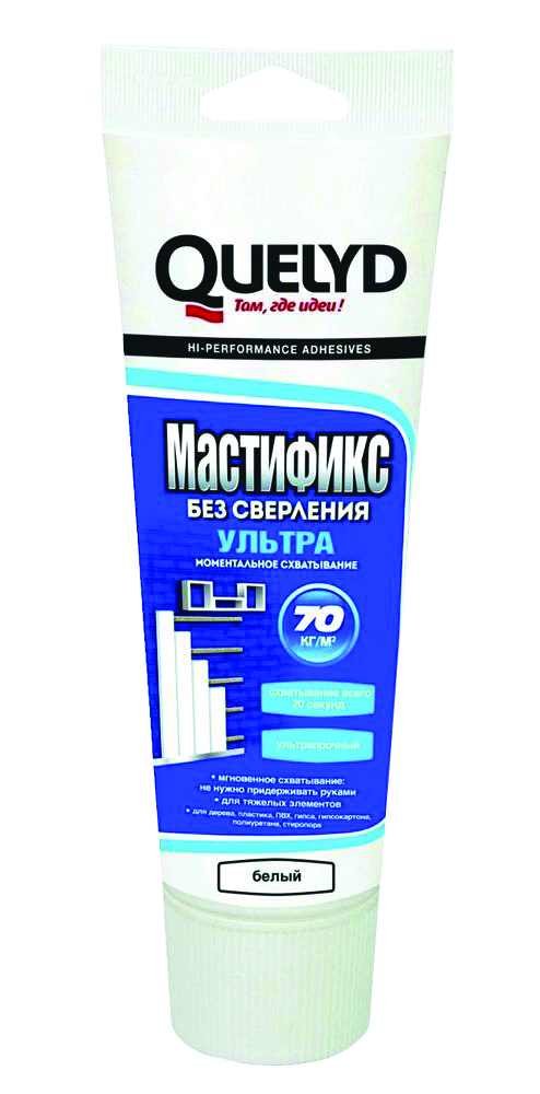 Клей универсальный монтажный Quelyd Mastifix Ultra, 300 мл, белый