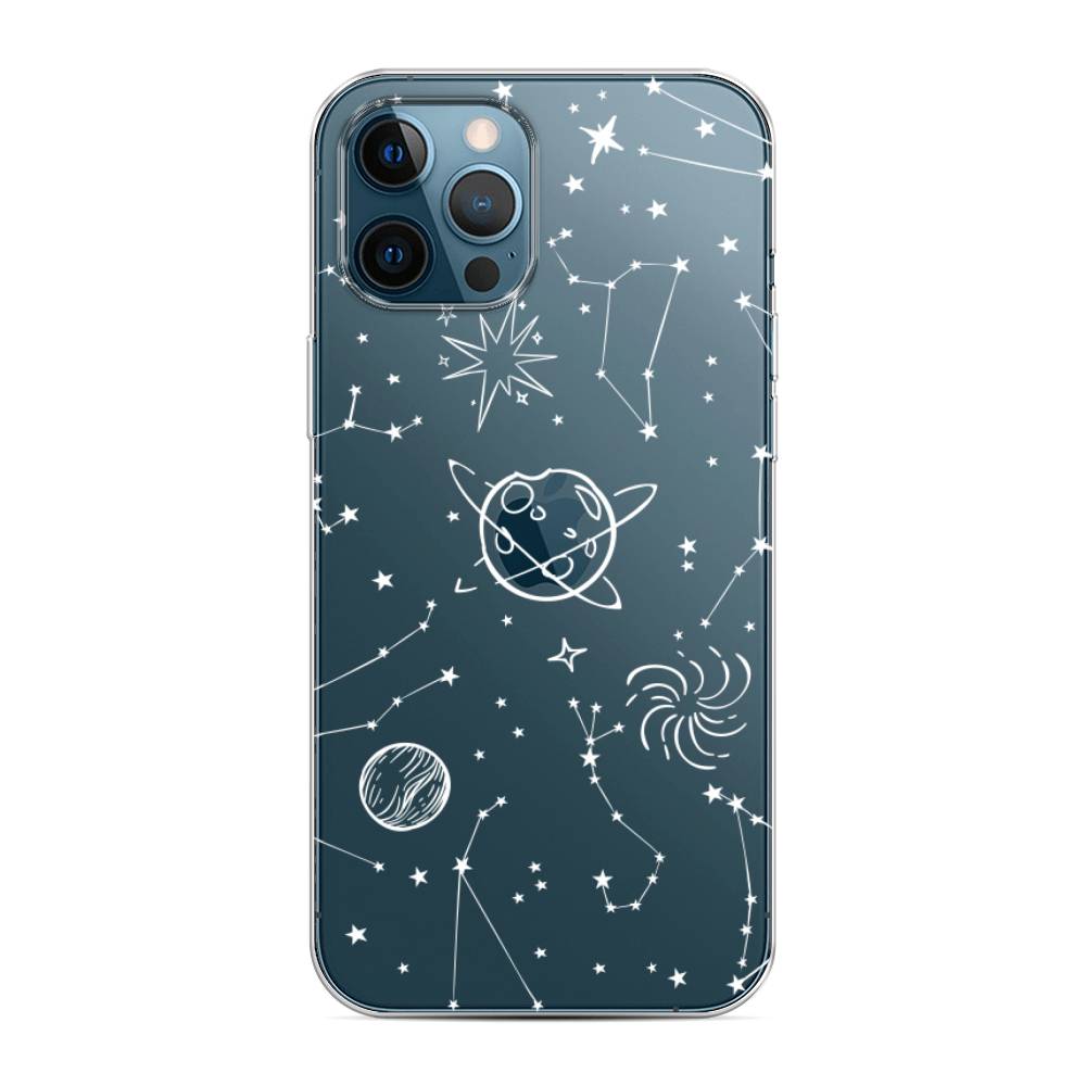 

Чехол на Apple iPhone 12 Pro Max Планеты в космосе, Белый, 12750-2