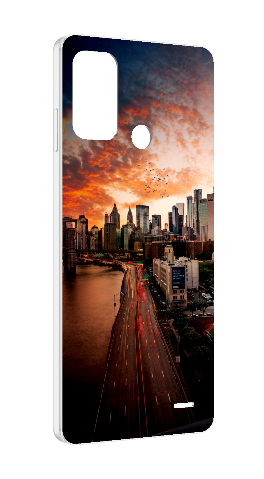 

Чехол MyPads американский город фото для ZTE Blade A52, Прозрачный, Tocco
