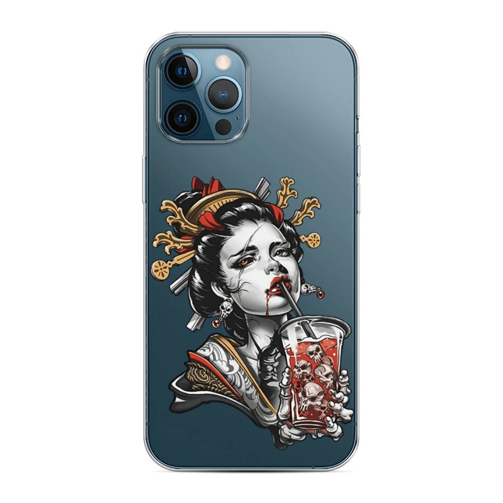 

Чехол на Apple iPhone 12 Pro Max Опасная гейша, Красный;черный;серый, 12750-4
