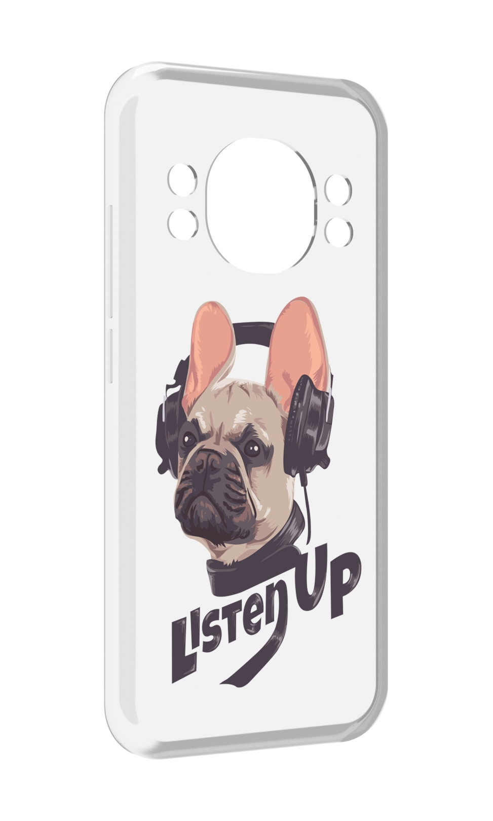 

Чехол MyPads бульдог-слушает-музыку для Doogee S98 / S98 Pro, Прозрачный, Tocco