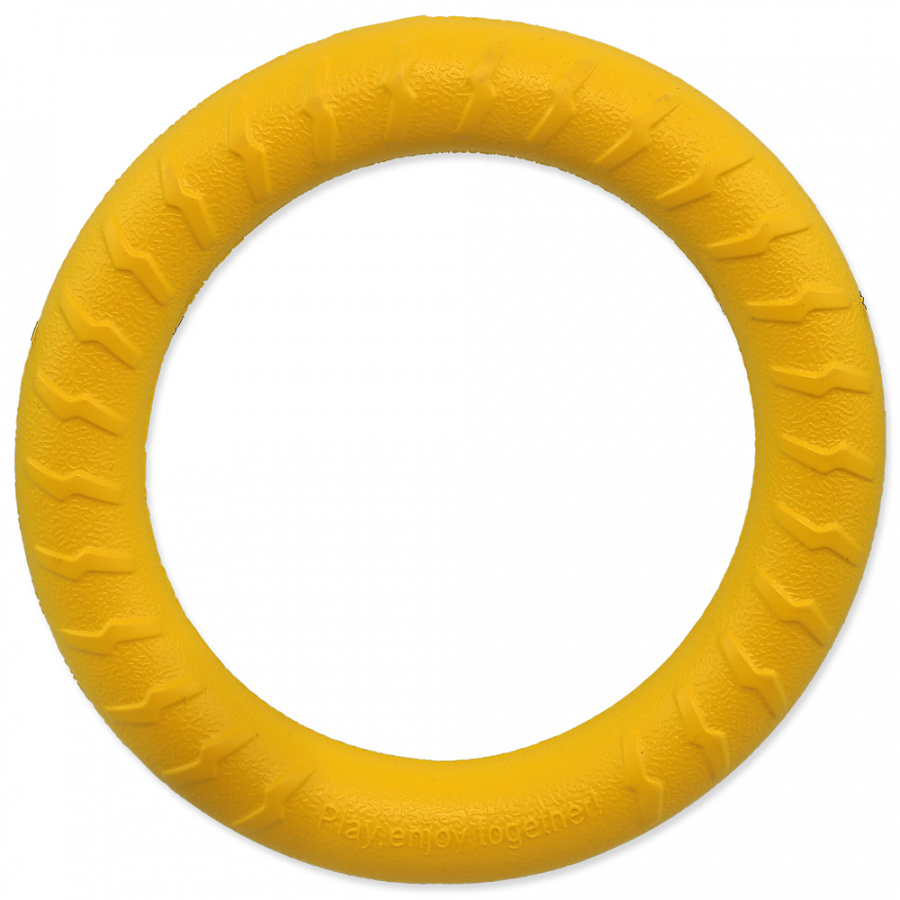 Игрушка для собак Dog Fantasy Кольцо EVA желтый, 18 см