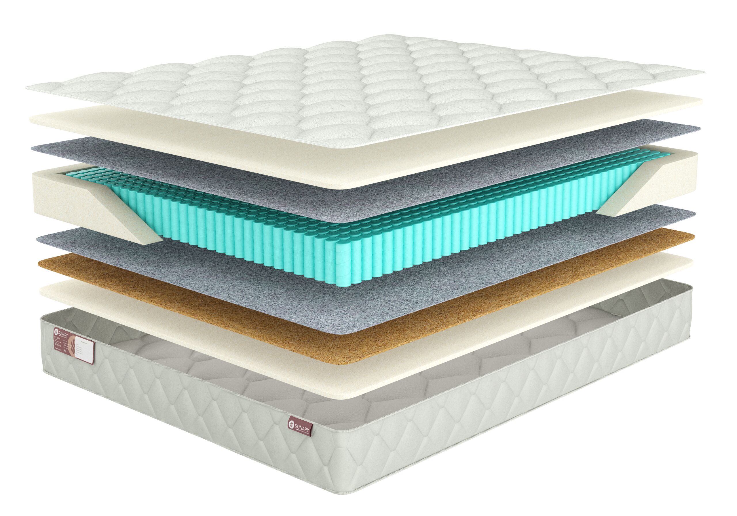 

Матрас SONARY Tarim 125х190, Бежевый;белый;серый;серебристый, Tarim