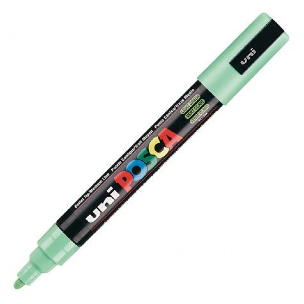 фото Маркер uni posca pc-5m 1,8-2,5мм овальный (салатовый (light green) 5) uni mitsubishi pencil