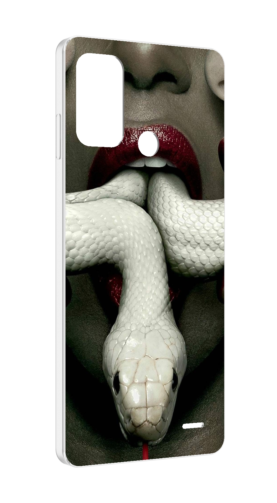 

Чехол MyPads белая-змея для ZTE Blade A52, Прозрачный, Tocco