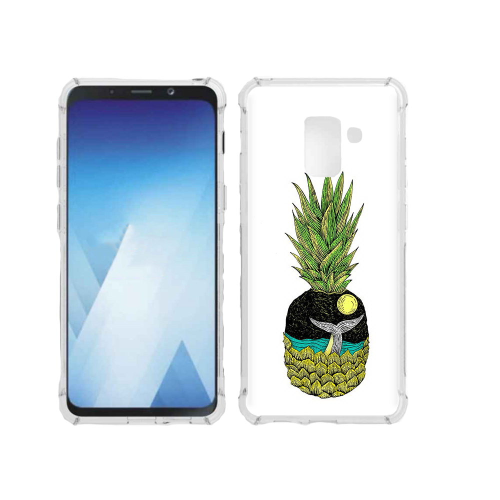

Чехол MyPads Tocco для Samsung Galaxy A5 (2018) ананас с китом (PT95317.573.220), Прозрачный, Tocco