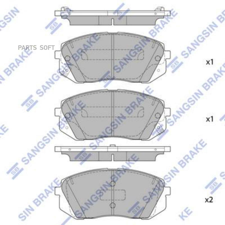

Тормозные колодки Sangsin brake передние sp1849
