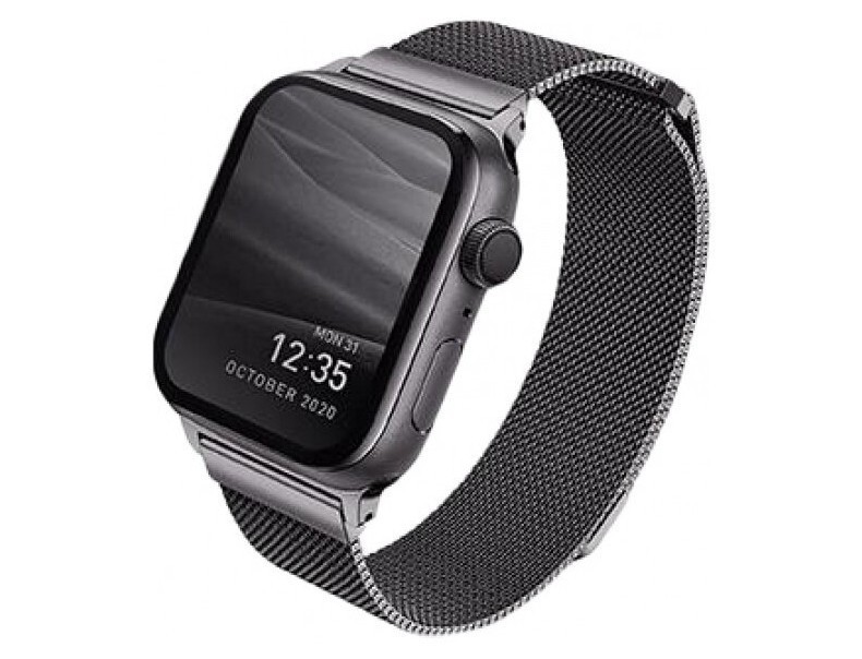 

Ремешок Uniq Dante Strap Steel для Apple Watch 38/40 мм, графит (40MM-DANGRP), Серый, Dante
