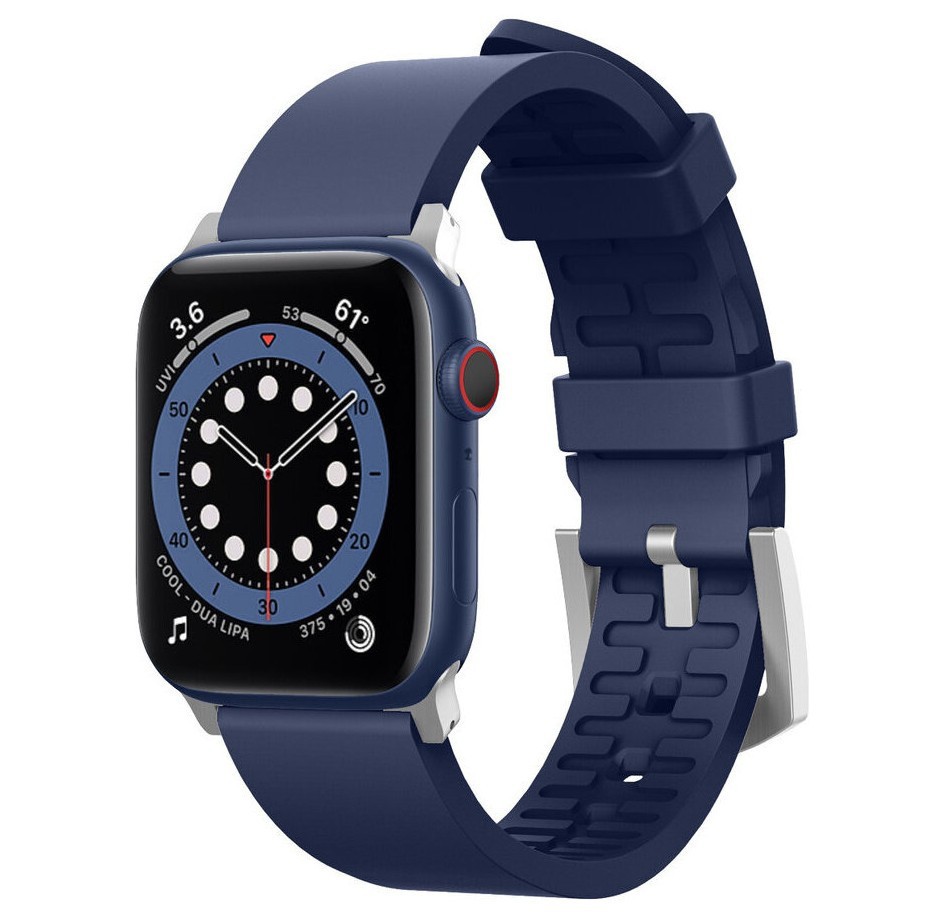 фото Ремешок elago premium rubber strap для apple watch 42/44 мм, синий (eaw-band-44jin)