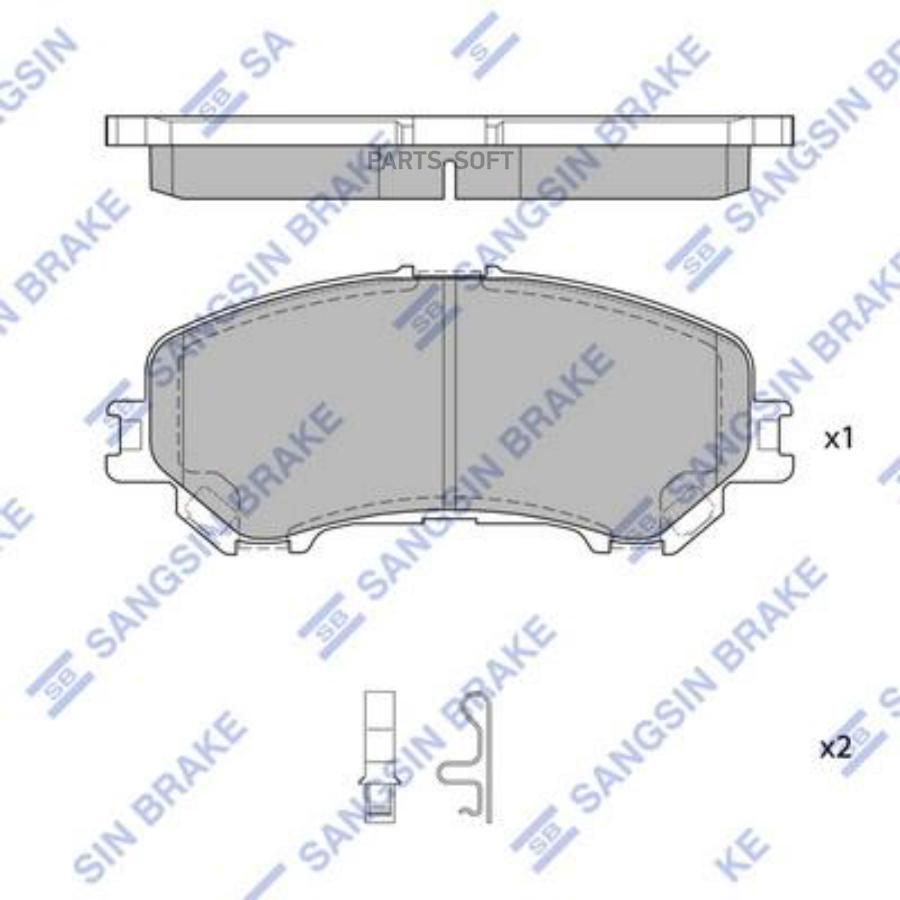 

Тормозные колодки NISSAN для Nissan Qashqai 2013- sp1715