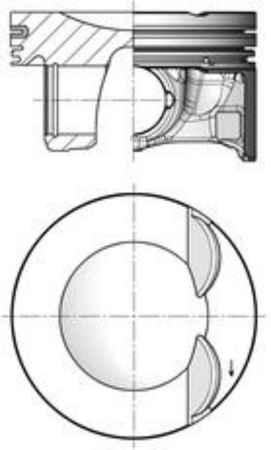 

Поршень Dm.vw 82,51 Std KOLBENSCHMIDT арт. 41533600