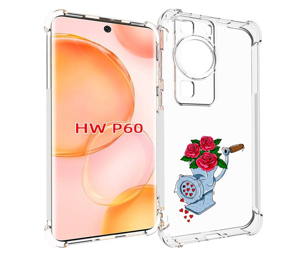 

Чехол MyPads Цветочные сердца для Huawei P60, Tocco