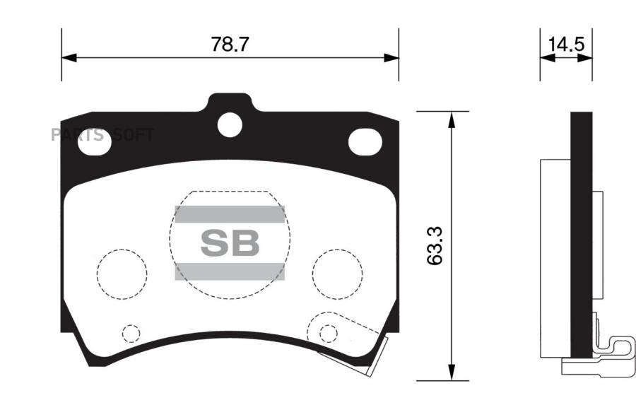 

Тормозные колодки Sangsin brake передние sp1049
