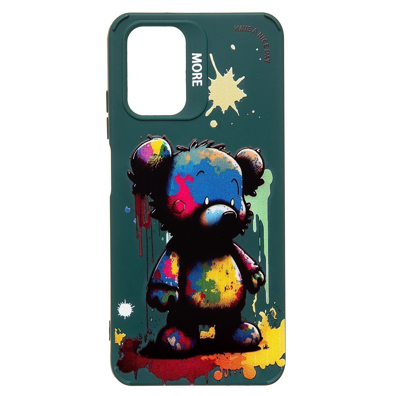 

Чехол Xiaomi Redmi Note 10 (M2101K7AG), 10S (M2101K7BL) силиконовый (рис. 335/медведь), Зеленый