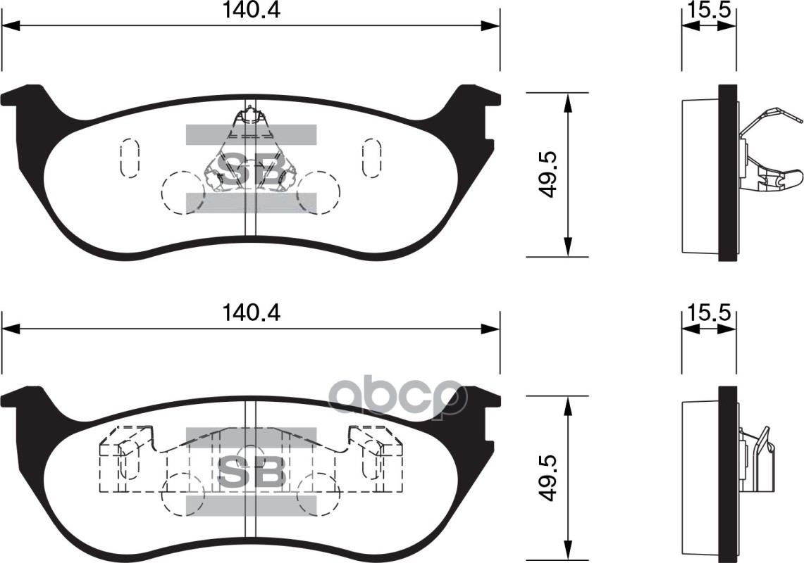 

Тормозные колодки Sangsin brake задние sp1445