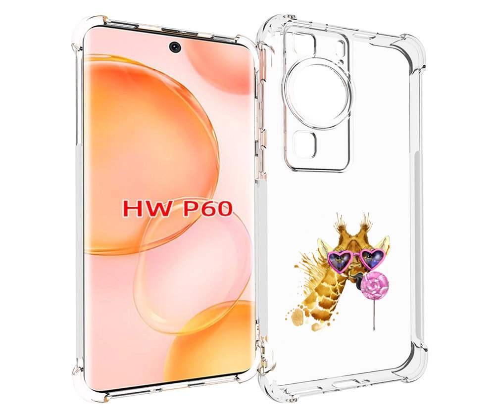 

Чехол MyPads акварельный жираф для Huawei P60, Tocco