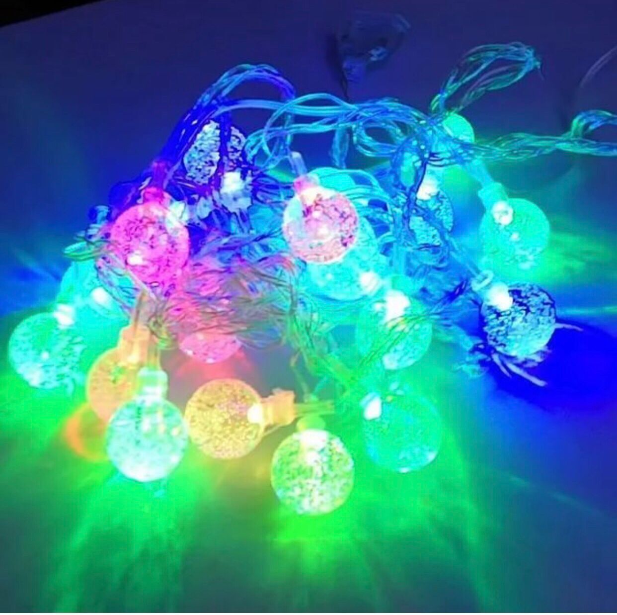 

Гирлянда светодиодная прозрачный шар 100 ламп (Цветная), прозрачный шар