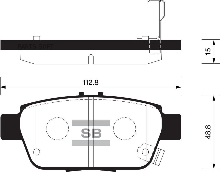 

Колодки задние honda rigeline 06-, acura tl 12- sp1430