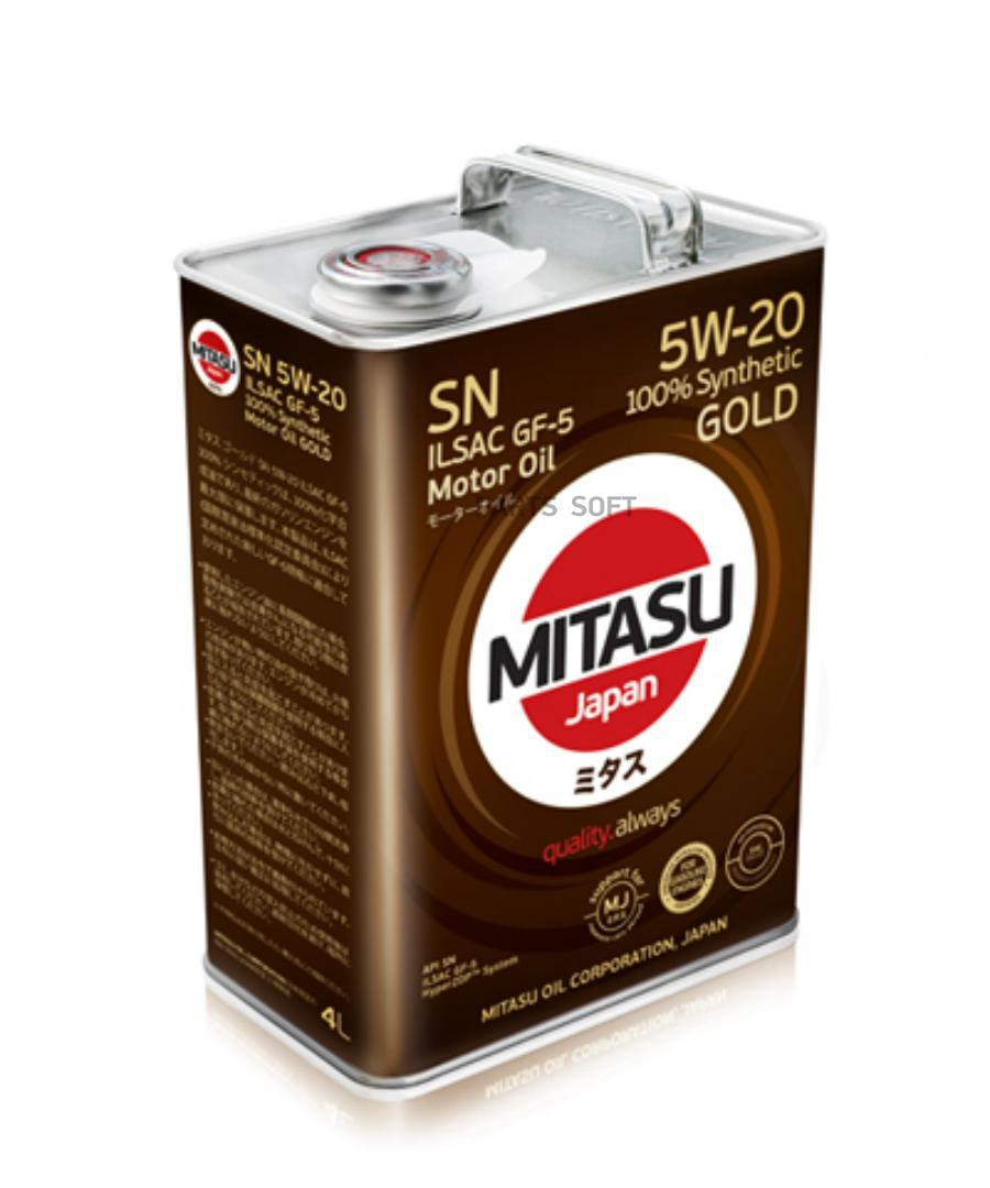 Моторное масло MITASU синтетическое GOLD 5W20 4л