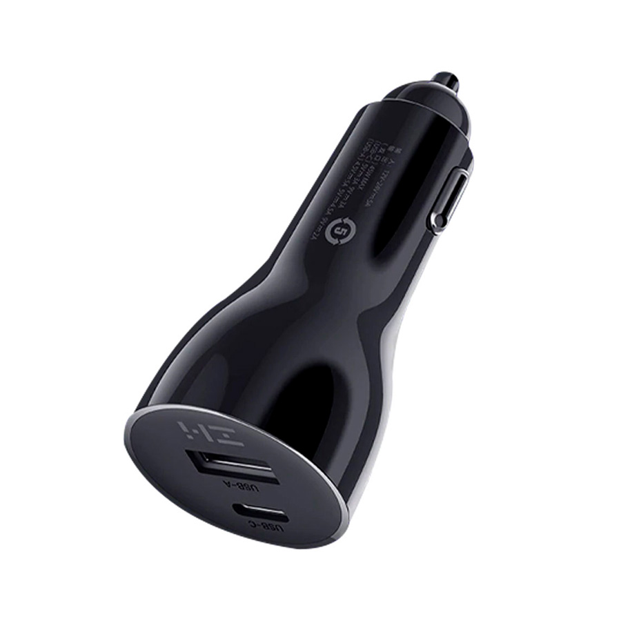 АЗУ ZMI Metal Car Charger 45W 5A QC 3.0 Dual Port USB/Type-C (AP721 / ZCZS45W)