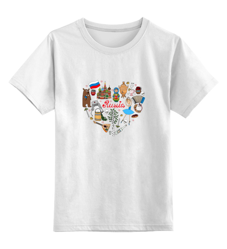 

Футболка детская Printio Россия (russia) цв. белый р. 152, Россия (russia)
