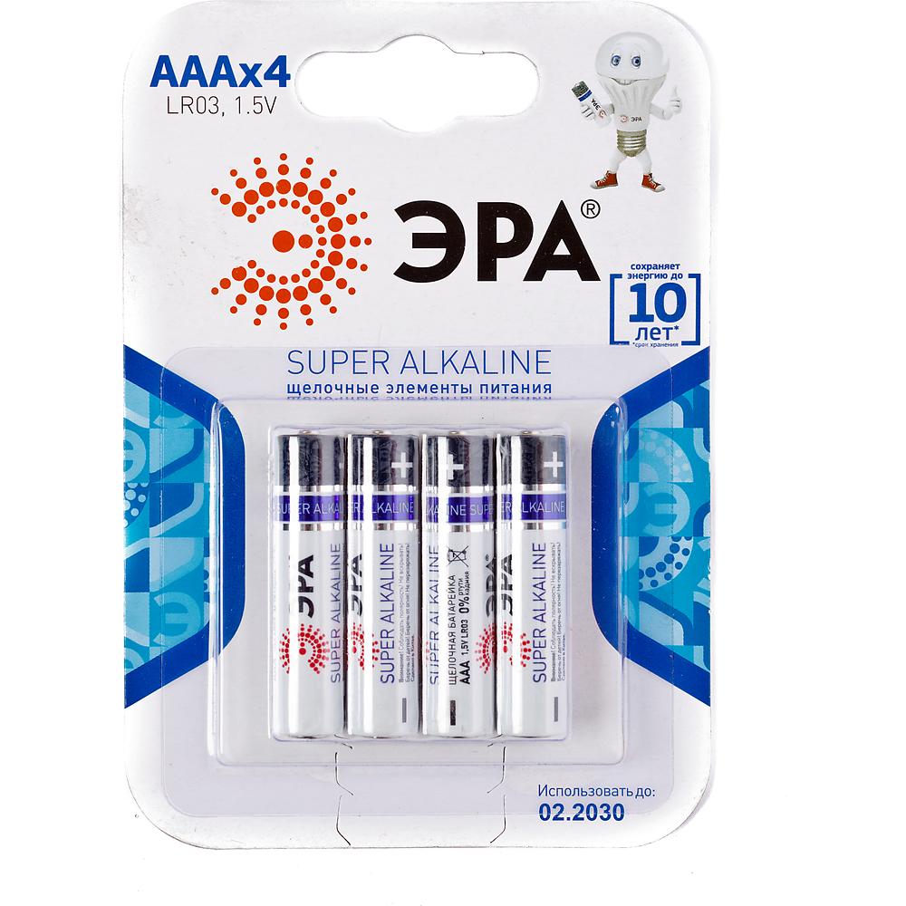 фото Элемент питания era lr03 (aaa) bl4 (4шт) фонари, элементы питания
