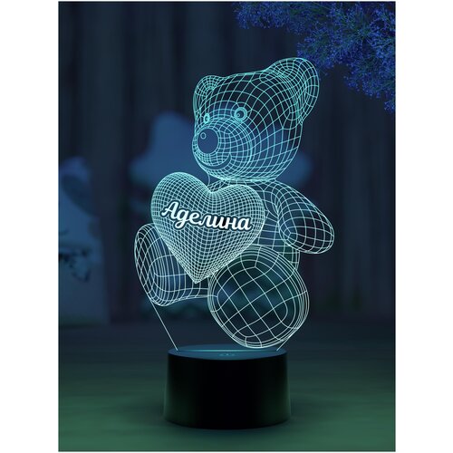 

Ночник Amstek "Мишка именной Аделина"