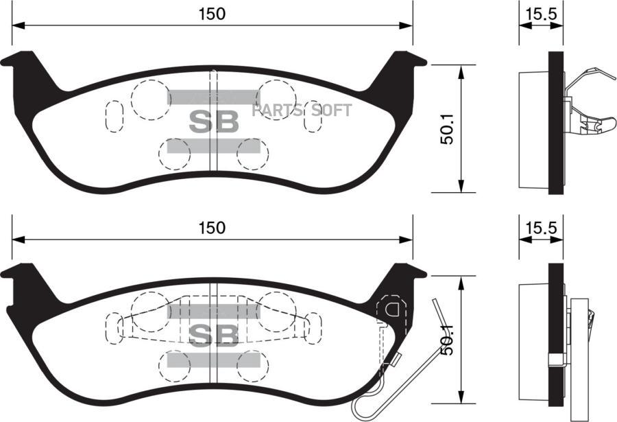 

Колодки дисковые задниеford crown victoria 97-11, lincoln town car iii 4.6 06> Sp1335