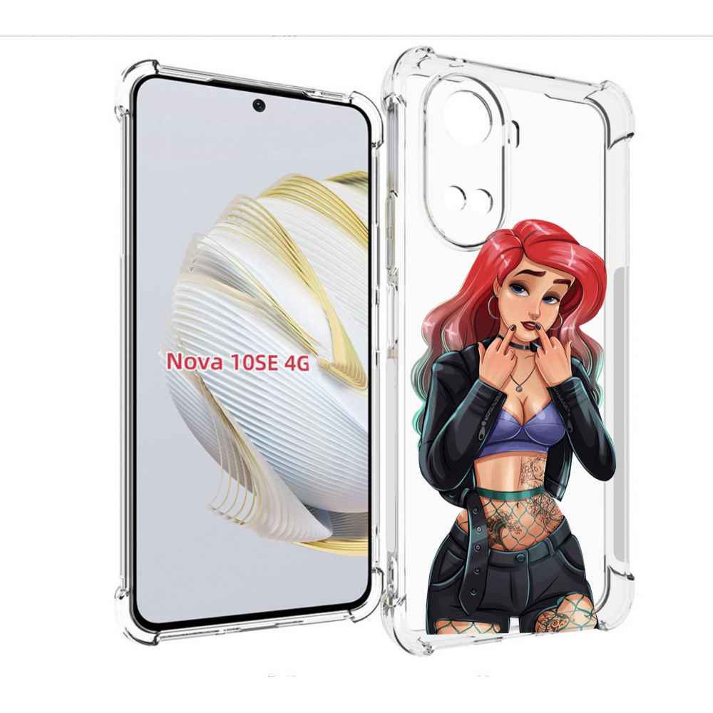 

Чехол MyPads Ариэль-русалочка-готика для Huawei Nova 10 SE, Прозрачный, Tocco
