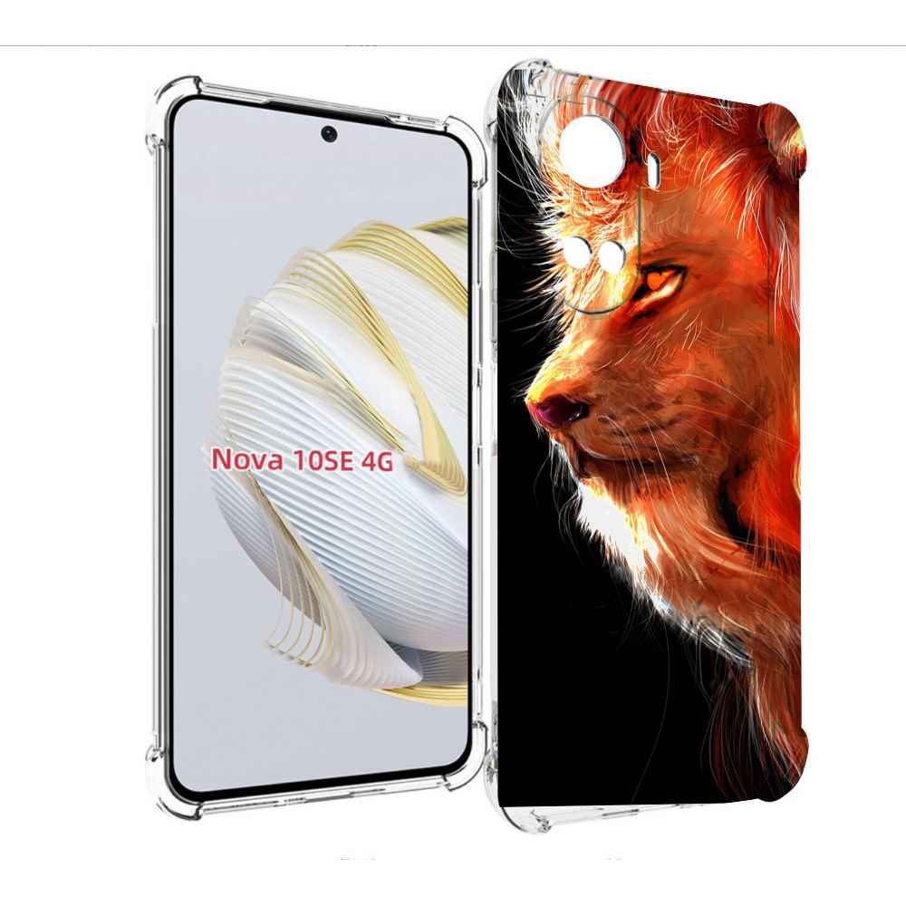 Чехол MyPads Арт-рисунок-льва мужской для Huawei Nova 10 SE